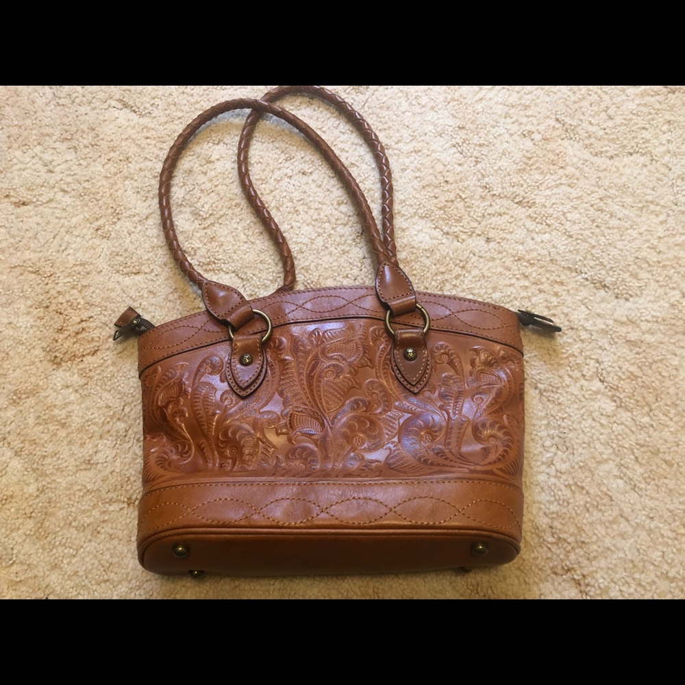 Handtooled purse
